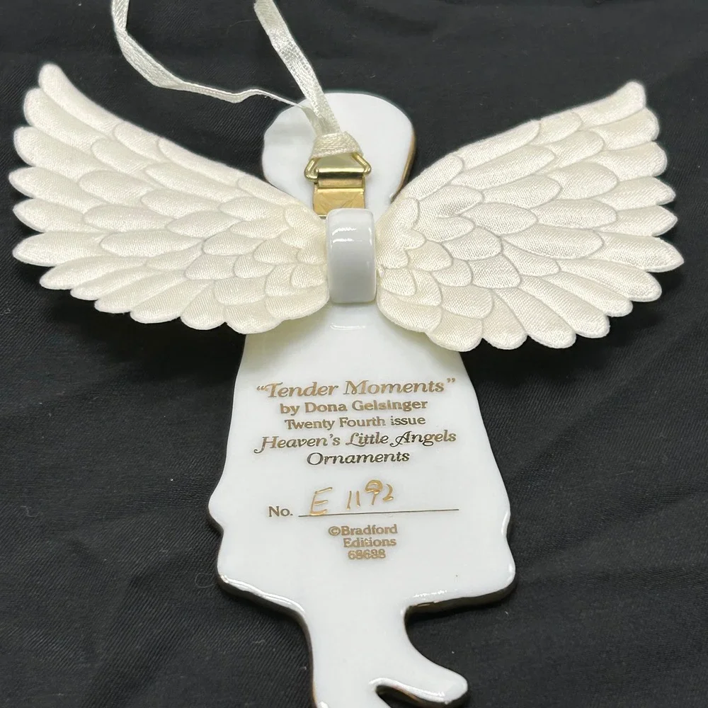 Dona Gelsinger Heaven Sent Angels Ornaments Bradford Editions Lot of 3